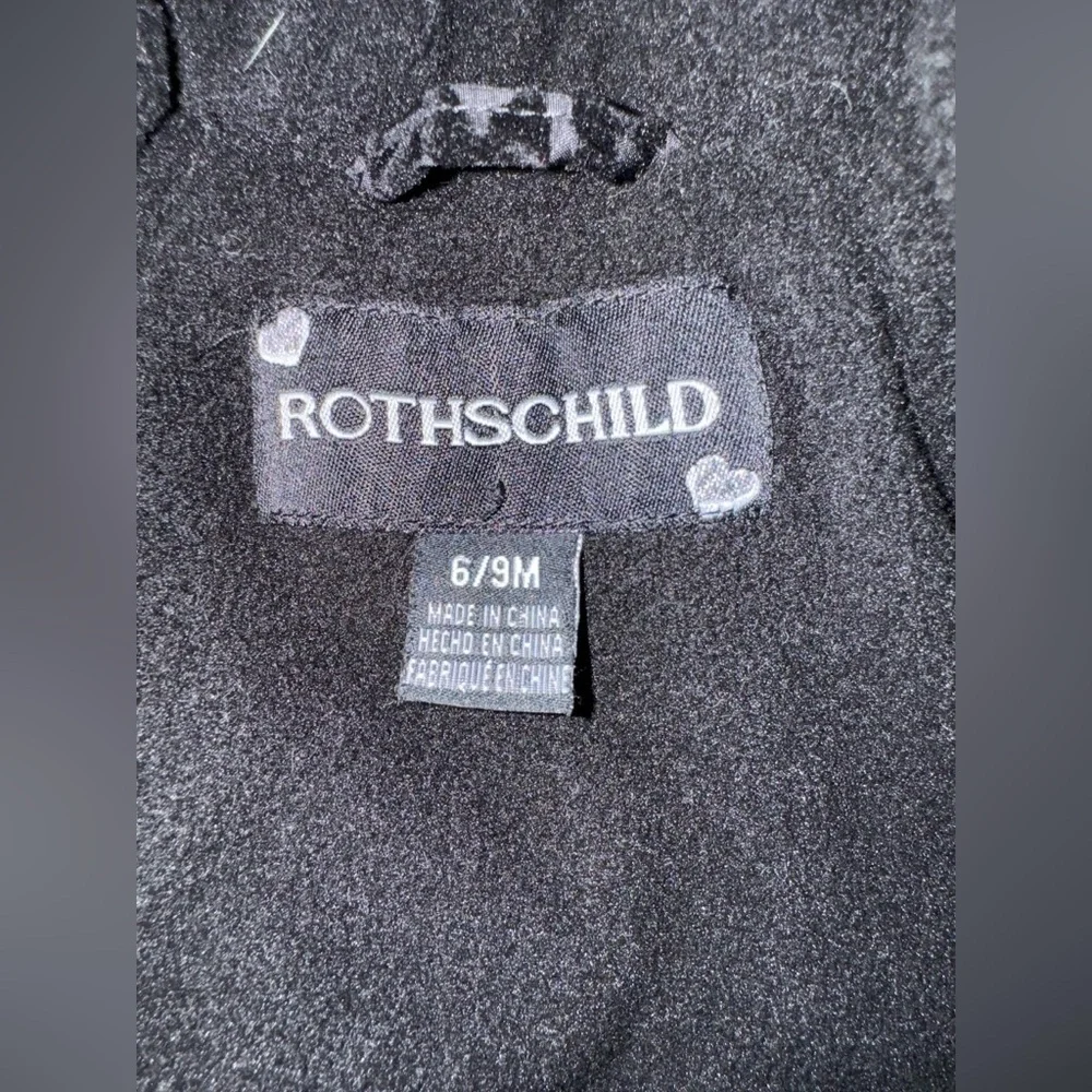Rothschild Black Leopard Peplum Jacket Size 6-9 Months #111